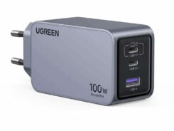 Ugreen Nexode Pro EU 3-Port GaN PD Fast Charger With USB-C Cable Universeel Zwart, Grijs AC Snel opladen Binnen - Afbeelding 3