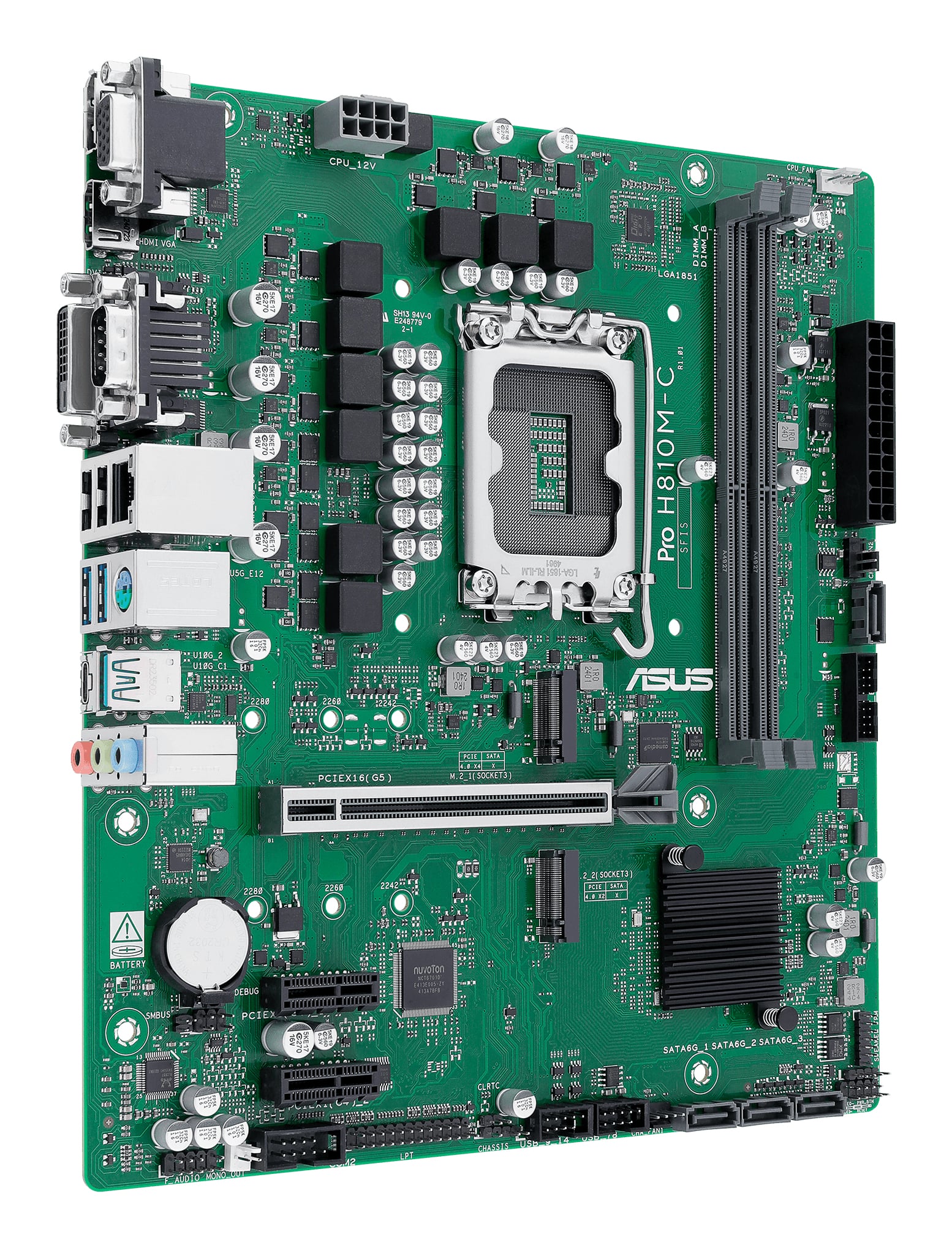 ASUS PRO H810M-C-CSM Intel H810 LGA 1851 (Socket V1) micro ATX - Afbeelding 4