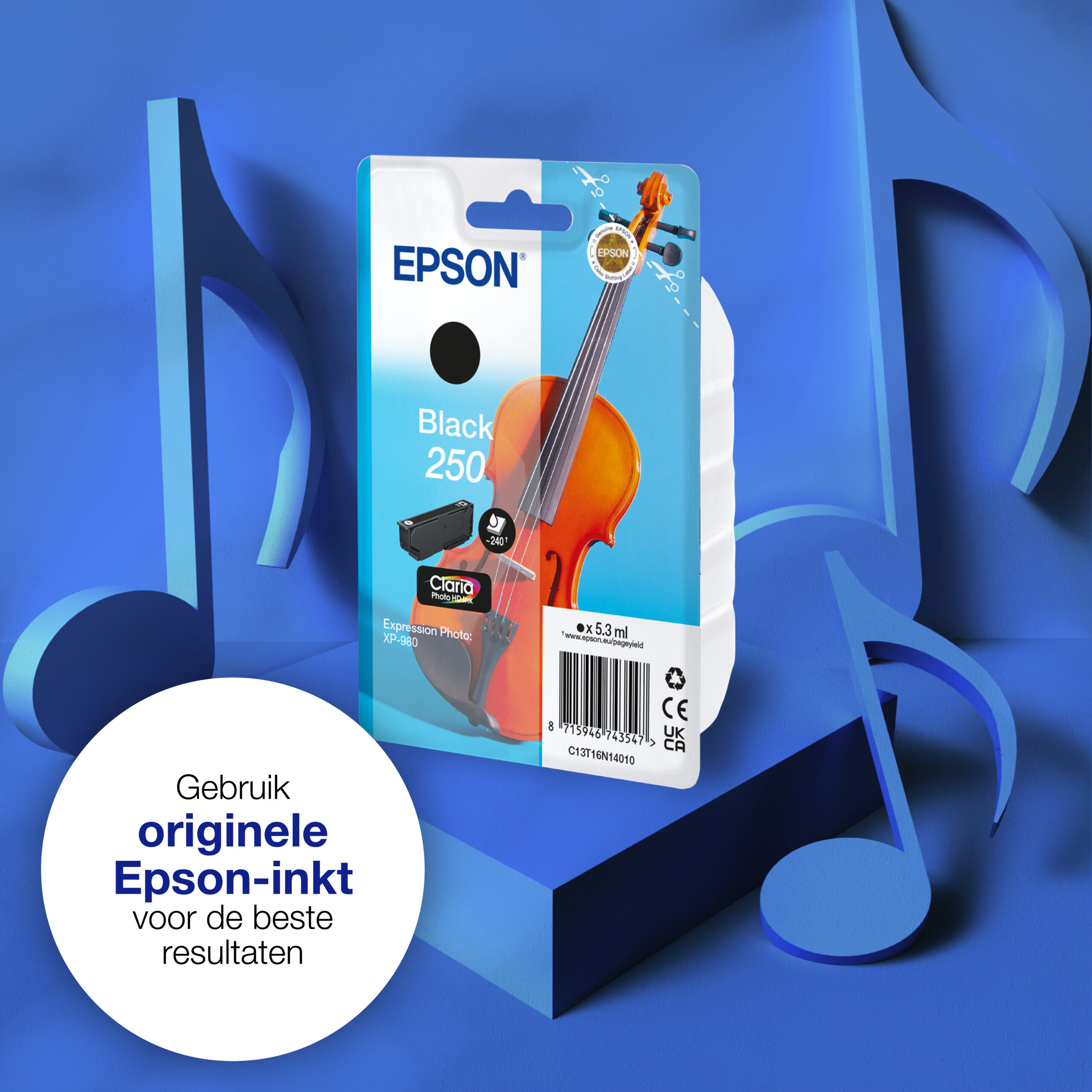 Epson Singlepack, zwarte 250 Viool Claria Photo HD-inkt - Afbeelding 3