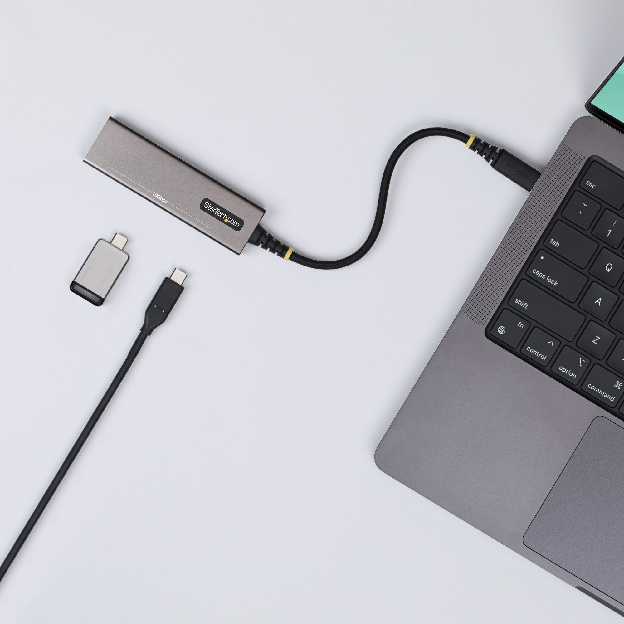 StarTech.com 4 Port USB-C Hub, 10Gbps, 100W PD Charging, 4x USB-C Poorten, Overstroombeveiliging, PCR Aluminium, Voor MacBook/Dell/ThinkPad/HP/iPad/Tablet - Afbeelding 5