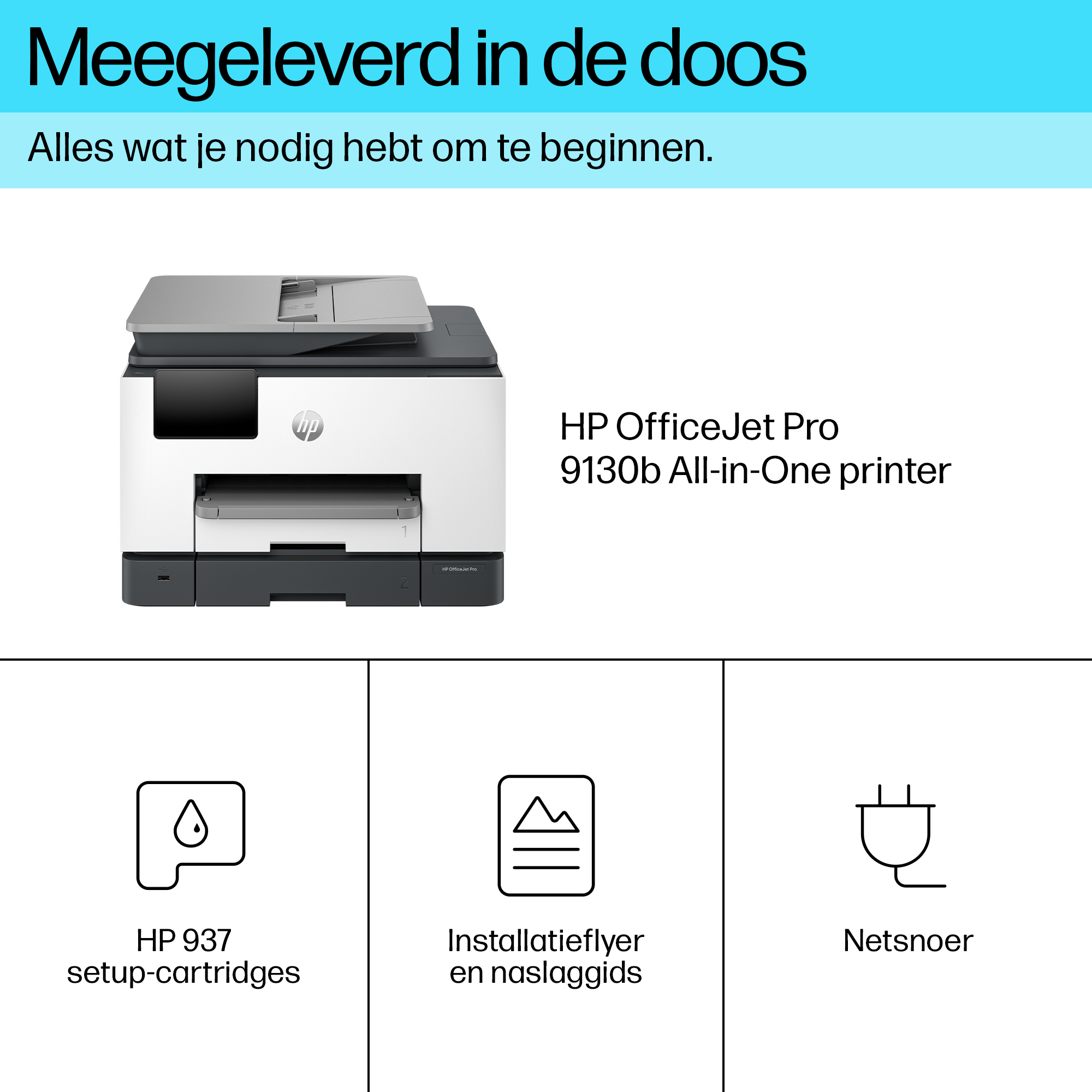 HP OfficeJet Pro 9130b Draadloos All-in-One Kleur Printer, Dubbelzijdig printen; Kopieerapparaat, Scanner - Afbeelding 5