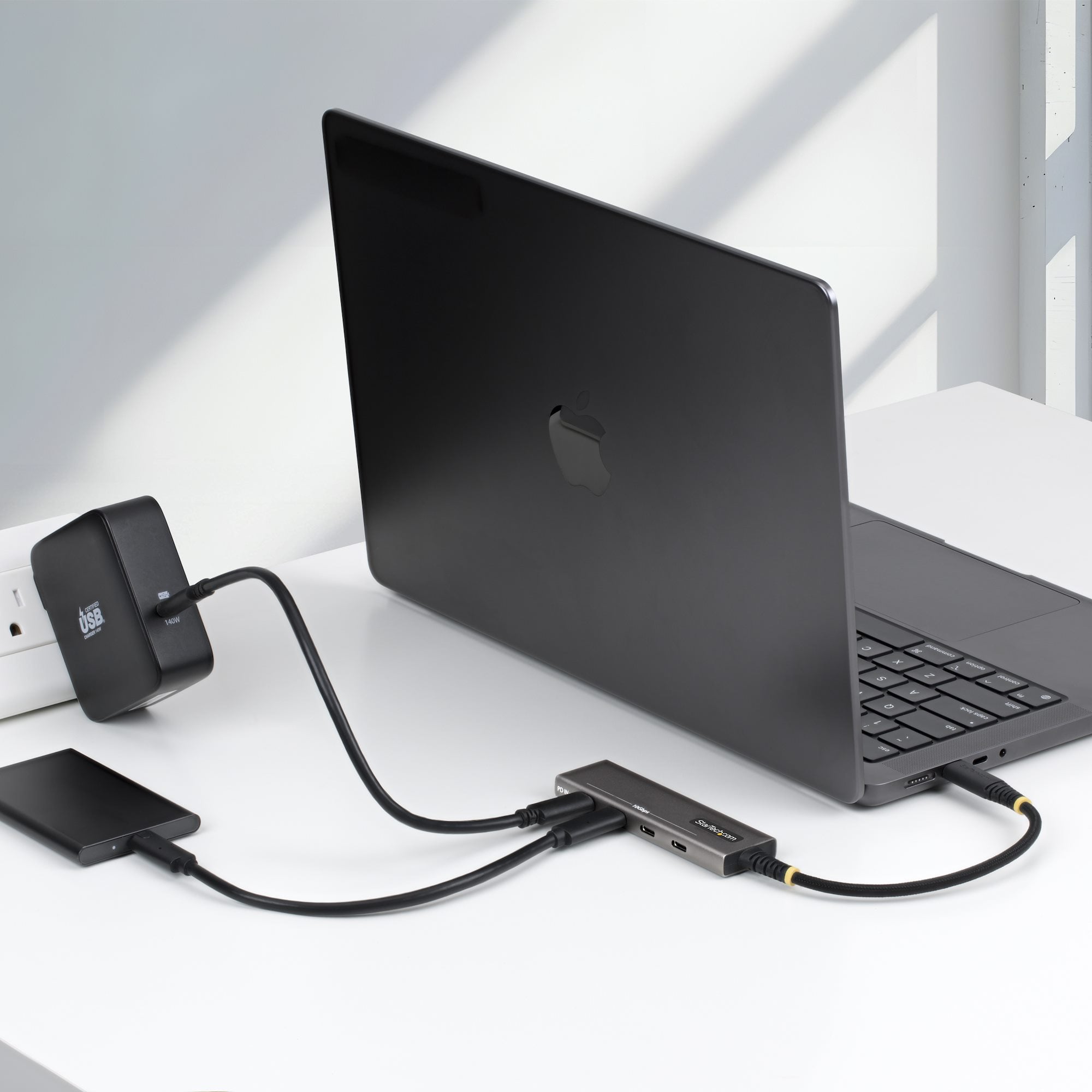 StarTech.com 4 Port USB-C Hub, 10Gbps, 100W PD Charging, 4x USB-C Poorten, Overstroombeveiliging, PCR Aluminium, Voor MacBook/Dell/ThinkPad/HP/iPad/Tablet - Afbeelding 4