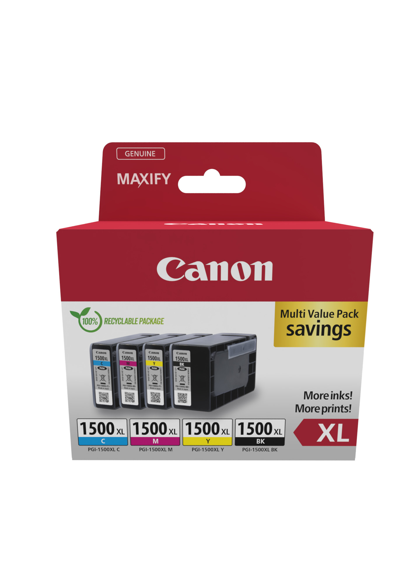 Canon 9182B010 inktcartridge 4 stuk(s) Origineel Hoog (XL) rendement Zwart, Cyaan, Magenta, Geel - Afbeelding 2