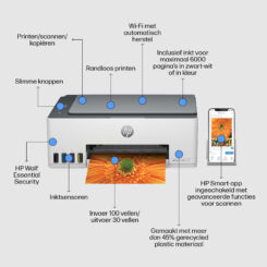 HP Smart Tank 5105 Draadloos All-in-One Kleur Printer, Kopieerapparaat, scanner - Afbeelding 5