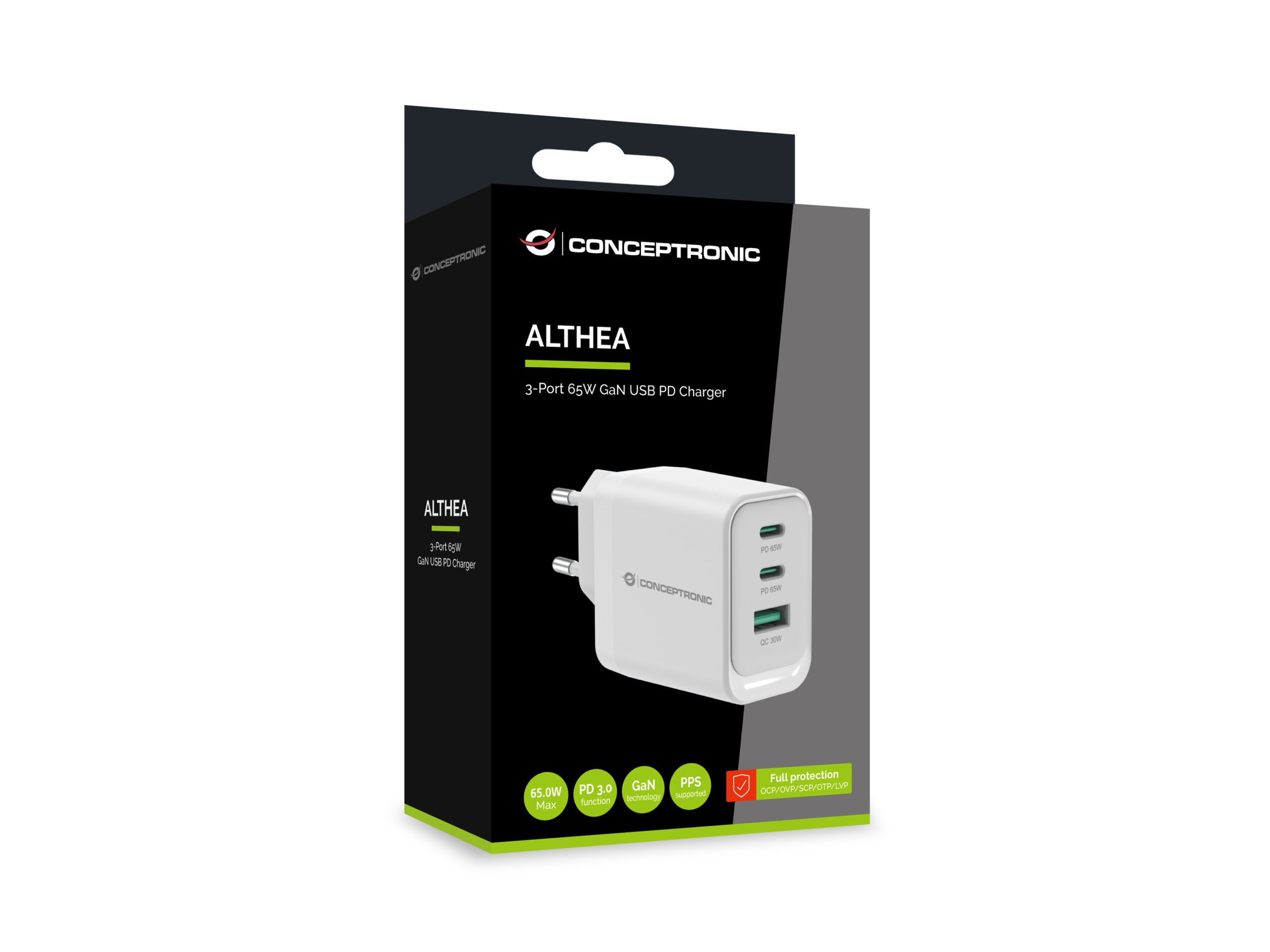 Conceptronic ALTHEA21W65 oplader voor mobiele apparatuur Universeel Wit AC Snel opladen Binnen - Afbeelding 6