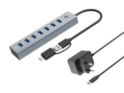 Conceptronic HUBBIES21GP interface hub USB 3.2 Gen 1 (3.1 Gen 1) Type-A 5000 Mbit/s Grijs - Afbeelding 2