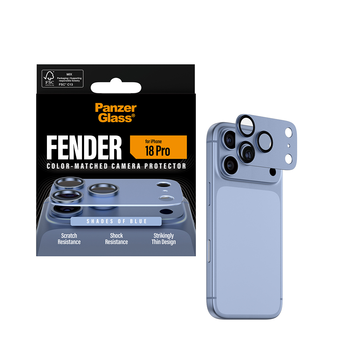 PanzerGlass ® Fender Camera Lens Protector Shades of Blue iPhone 2026 Pro Doorzichtige schermbeschermer 1 stuk(s) - Afbeelding 6
