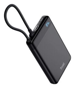 Trust Fiera Powerbank 10.000 mAh - Powerbank – Vaste kabel - USB-C opladen – 10.000 mAh – Zwart - Afbeelding 4