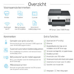 HP Smart Tank 7305 Draadloos All-in-One Kleur Printer, Dubbelzijdig printen; Kopieerapparaat, Scanner - Afbeelding 6