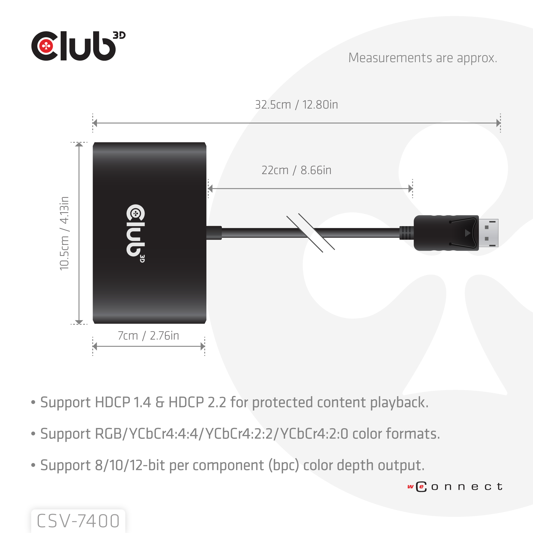 CLUB3D Quad DisplayPort™ Hub – 4 x 4K Resolution @ 30Hz, MST Support - Afbeelding 6