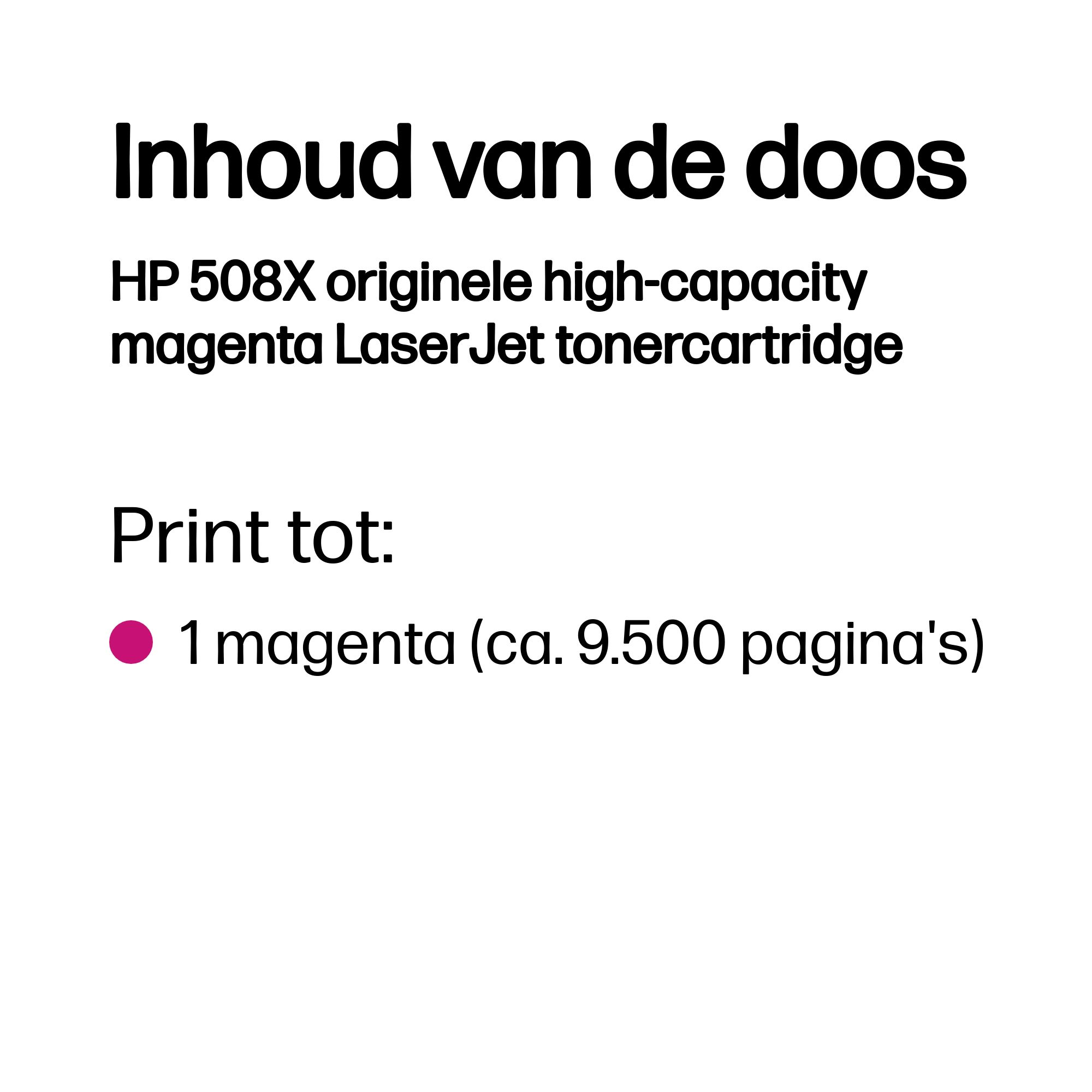 HP 508X originele high-capacity magenta LaserJet tonercartridge - Afbeelding 4