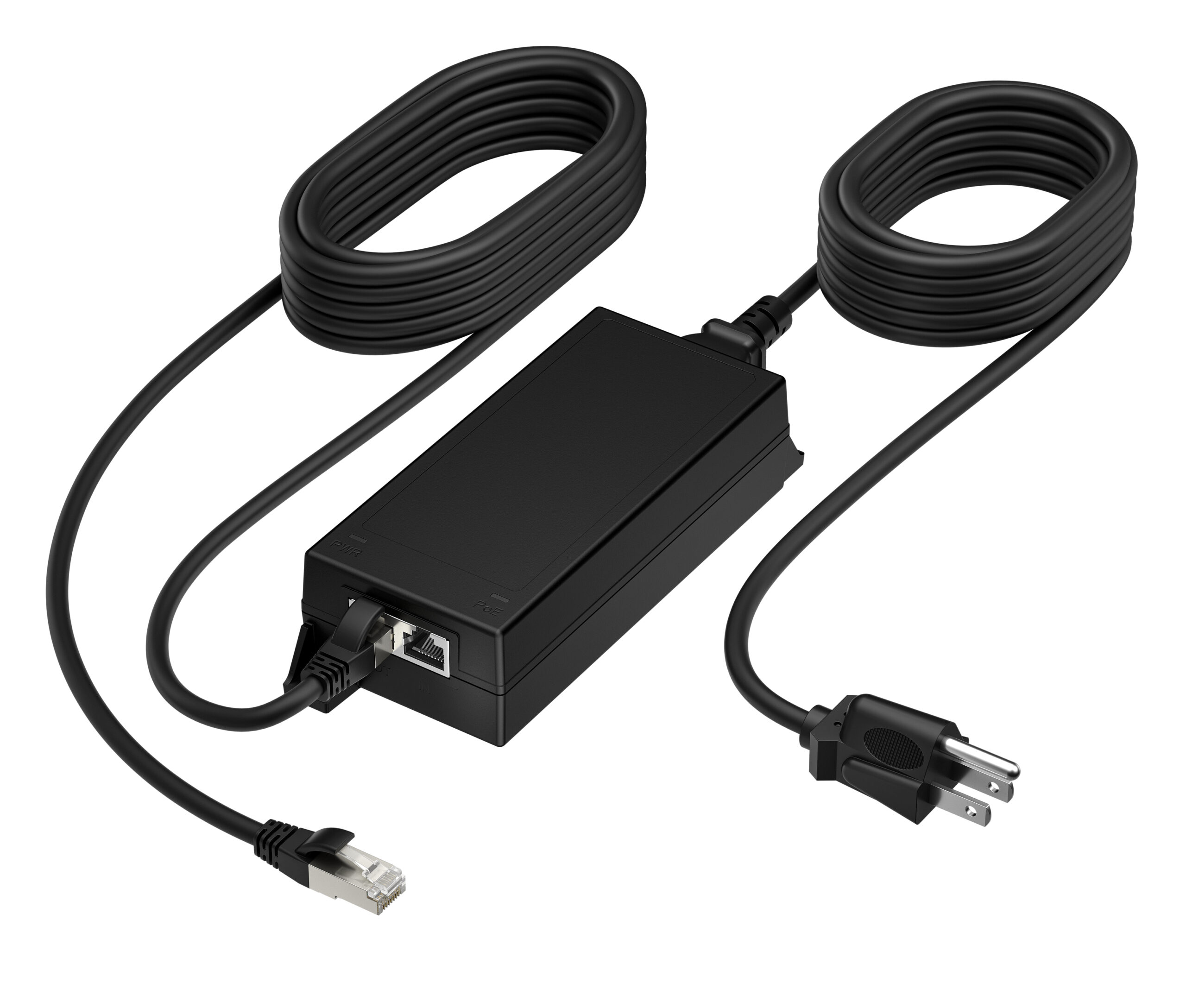 HP Poly PoE++ 65W 2.5G Adapter with 3.66m CAT6A Cable and Power Cord Zwart - Afbeelding 3