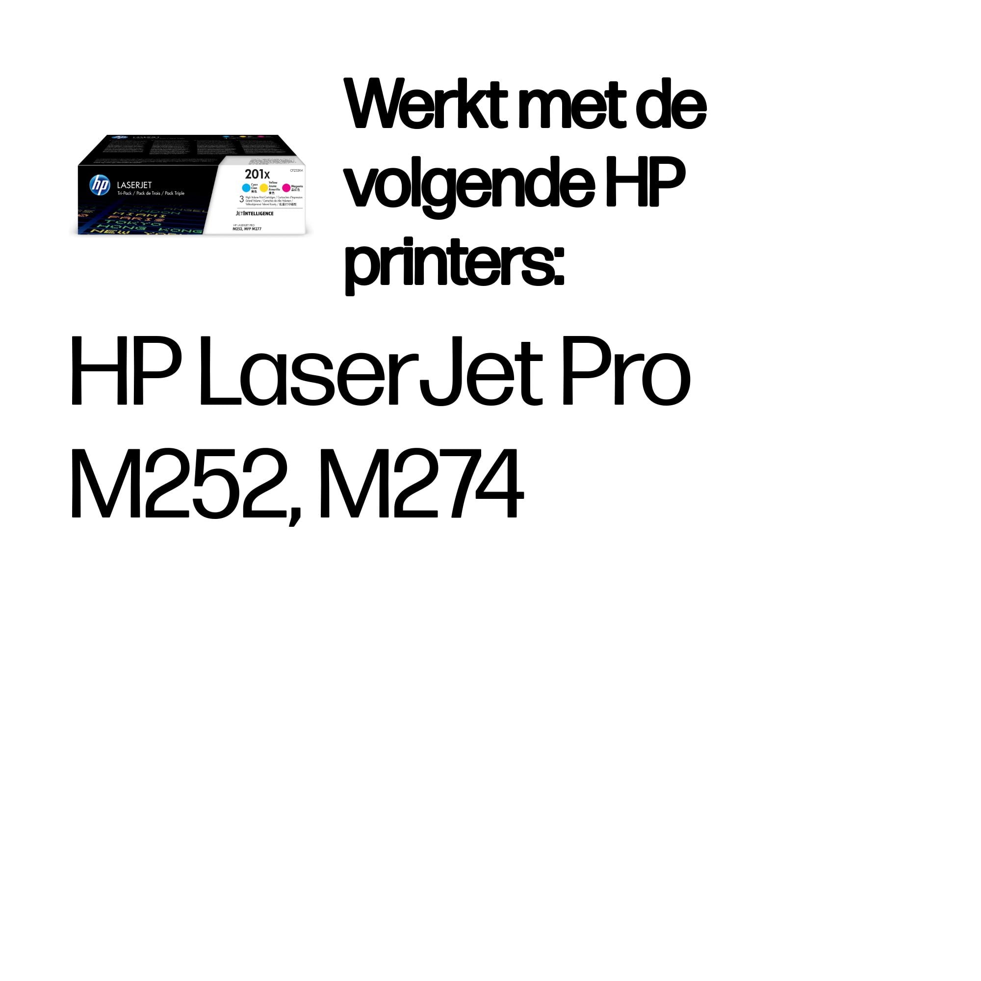 HP 201X originele high-capacity cyaan/magenta/gele LaserJet tonercartridges, 3-pack - Afbeelding 3