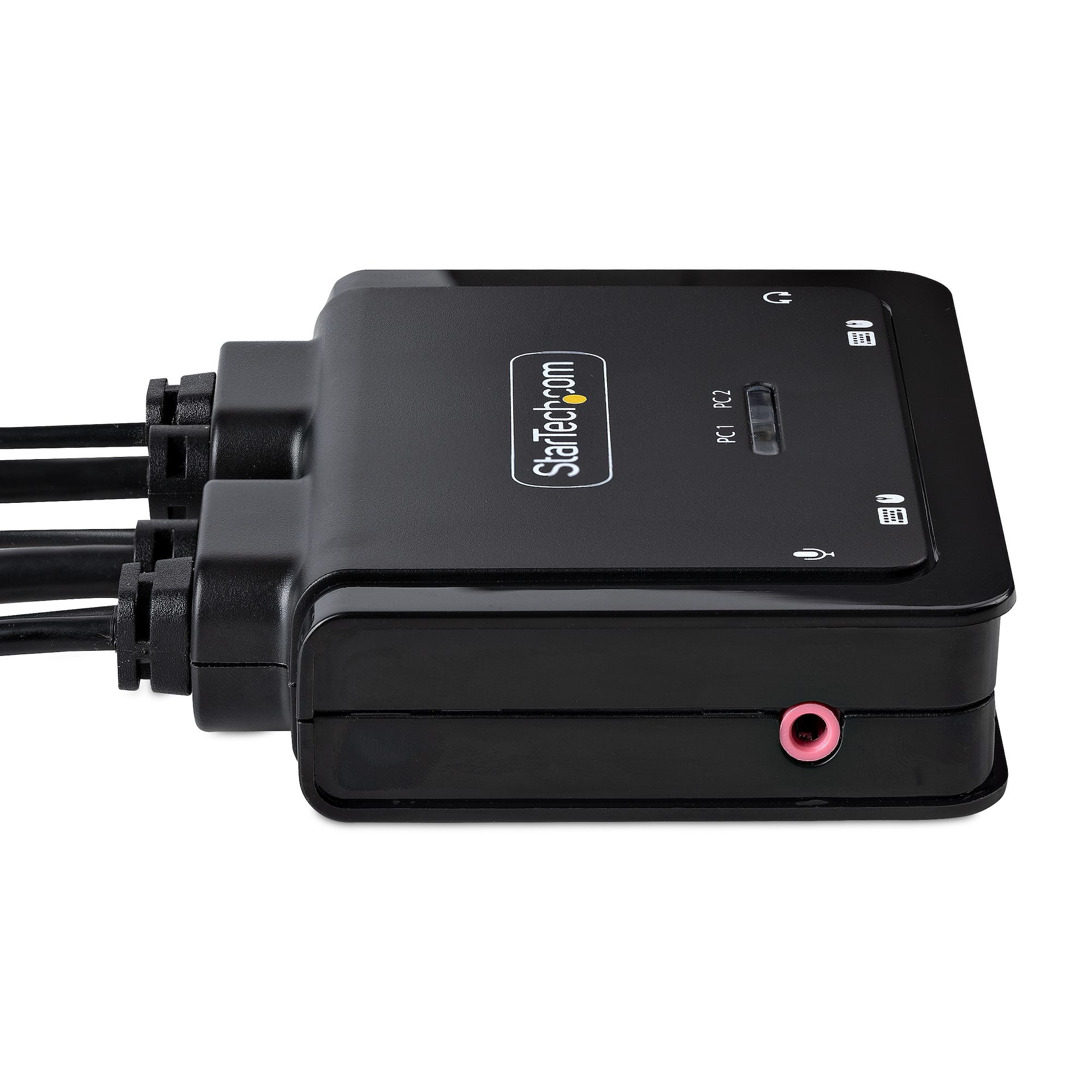 StarTech.com 2-Port Hybride USB-C HDMI KVM Switch, 4K 60Hz, Compacte KVM met 1.8m USB-A/HDMI/Audio & 1.2m USB-C Geïntegreerde Host Kabels, Bus Powered, Remote Drukknop/Hotkey Schakelaar - Afbeelding 5