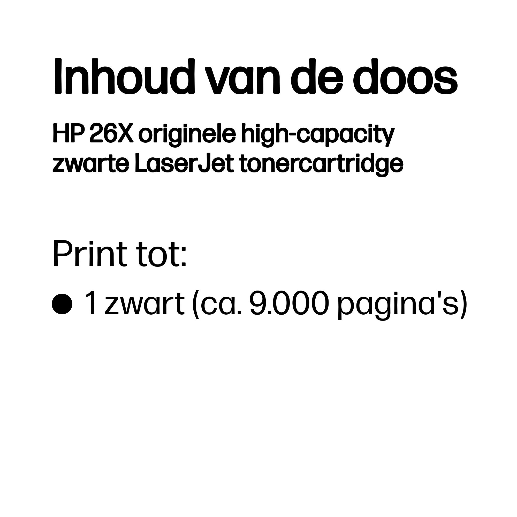 HP 26X originele high-capacity zwarte LaserJet tonercartridge - Afbeelding 4