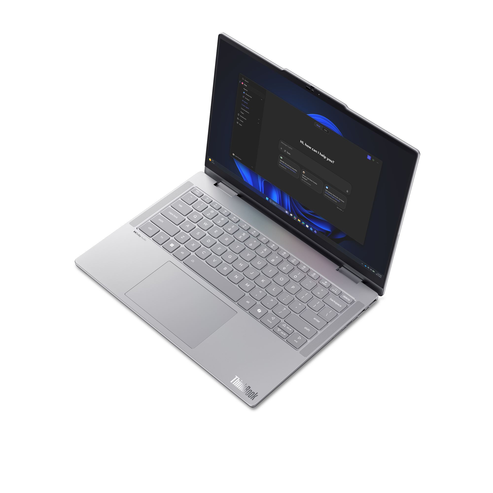 Lenovo ThinkBook 14 2-in-1 G6 IPL Copilot+ PC Intel Core Ultra 7 355 Hybride (2-in-1) 35,6 cm (14") Touchscreen WUXGA 16 GB DDR5-SDRAM 512 GB SSD Wi-Fi 7 (802.11be) Windows 11 Pro Grijs Engels - Afbeelding 4