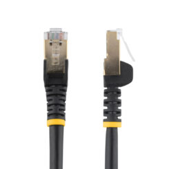 StarTech.com 50cm CAT6a Ethernetkabel - 10Gb STP (F/FTP) Shielded Snagless 100W PoE LAN Internetkabel - 10Gbe Netwerk Patchkabel met Trekontlasting - Zwart - Individueel getest - TIA/UL