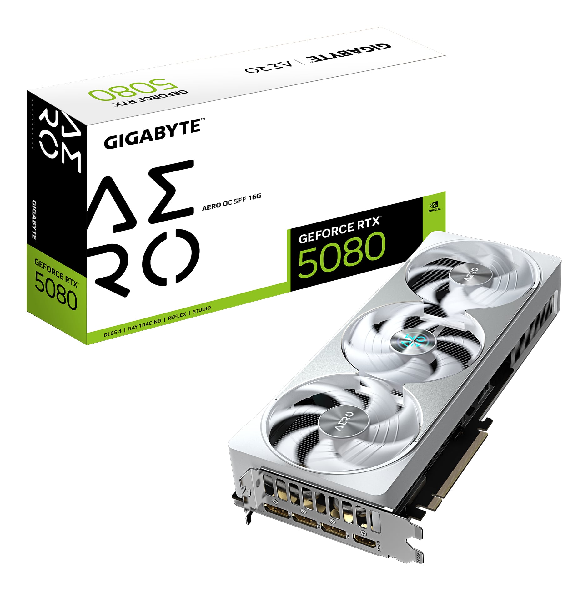 GIGABYTE GeForce RTX 5080 AERO OC SFF 16G Grafische Kaart - Afbeelding 2