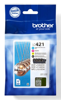 Brother LC-421VAL PagePack 4 stuk(s) Origineel Normaal rendement Zwart, Cyaan, Magenta, Geel