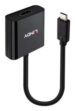 Lindy 43438 video kabel adapter 0,15 m USB Type-C HDMI Zwart - Afbeelding 2