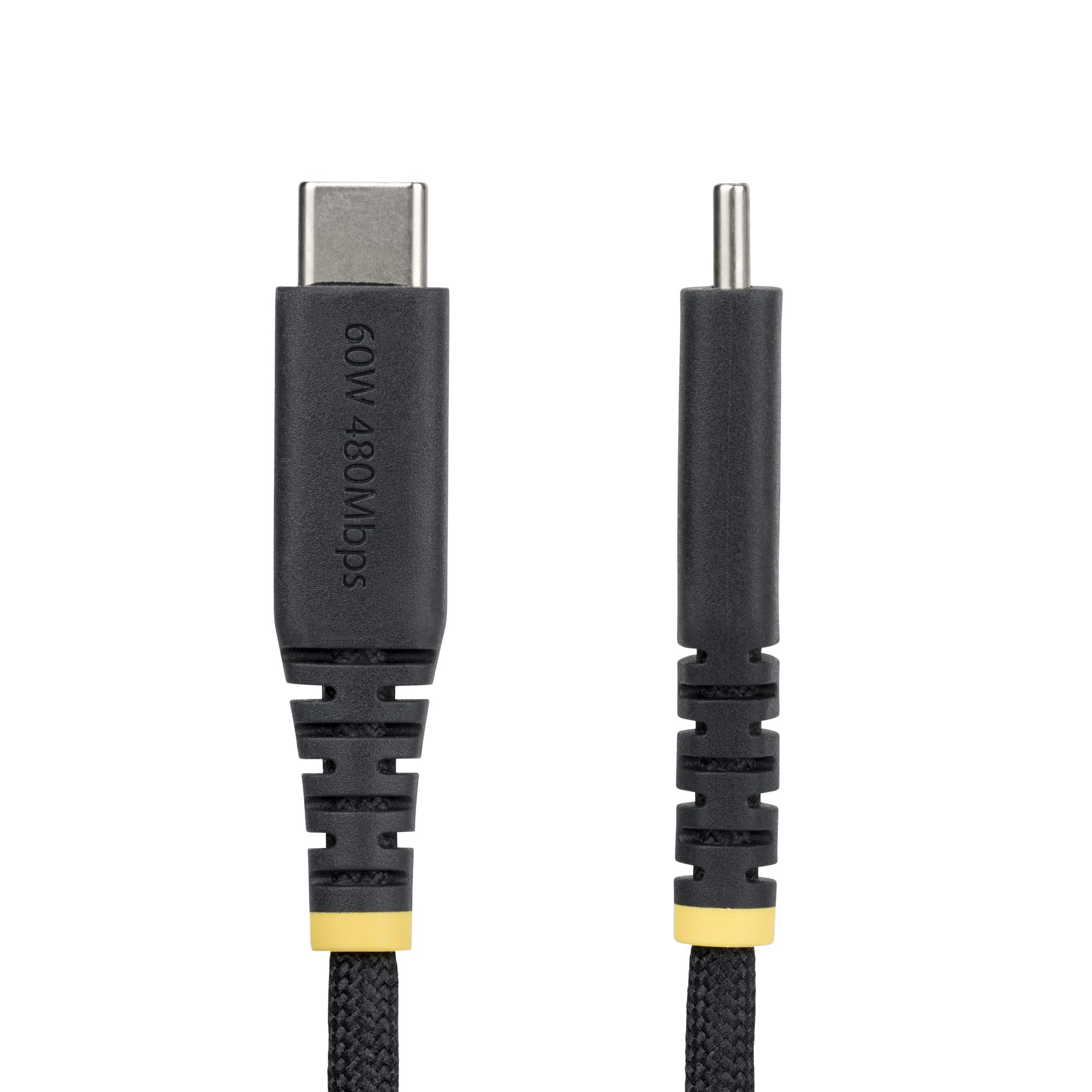 StarTech.com 3m USB-C Laadkabel, 60W (3A) PD, Dual-Layer Gevlochten Nylon/TPE Mantel, Robuuste USB Type-C Oplaadkabel, USB 2.0 Fast Charge Kabel - Afbeelding 3