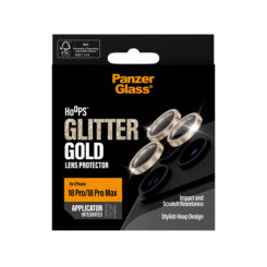 PanzerGlass ® Hoops® Camera Lens Protector Glitter Gold iPhone 2026 Pro | 2026 Pro Max Doorzichtige schermbeschermer 1 stuk(s) - Afbeelding 4