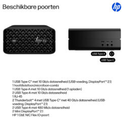 HP Z2 Mini G1a Wolf Pro Security Edition Copilot+ PC AMD Ryzen AI Max PRO 390 64 GB LPDDR5x-SDRAM 1 TB SSD Windows 11 Pro Mini PC Workstation AI Workstation, AI PC Zwart - Afbeelding 5