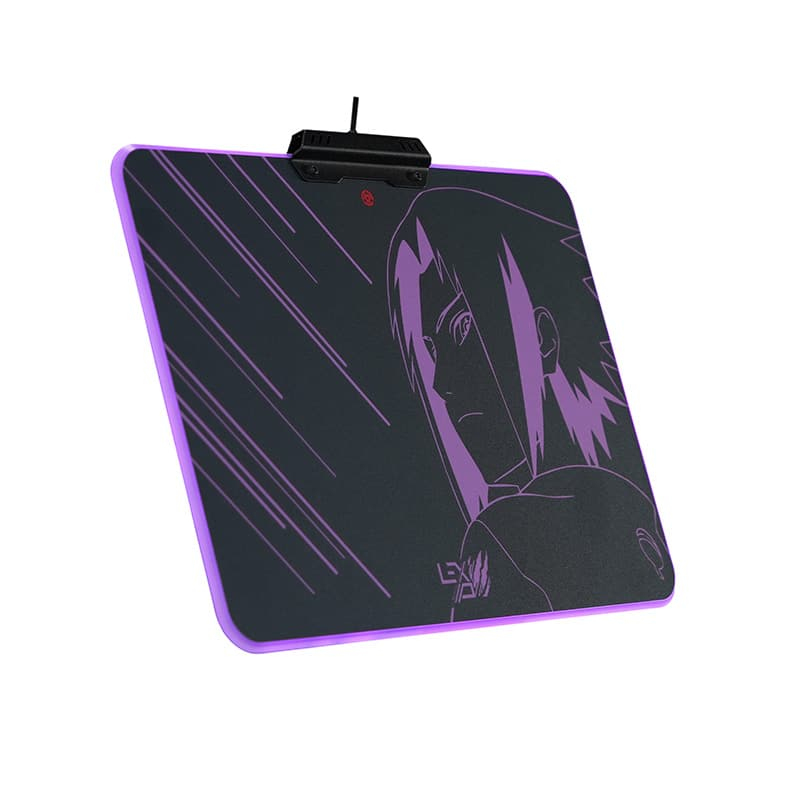 Lexip Sasuke "Revenge" Naruto Shippuden Muismat – Harde Muismat Met Micro-Getextureerd Oppervlak En Rgb-Verlichting - Afbeelding 3