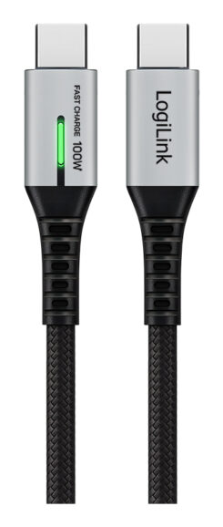 LogiLink CU0432 USB-kabel USB 3.2 Gen 2x2 1 m USB C 20 Gbit/s 100 W Zwart - Afbeelding 3