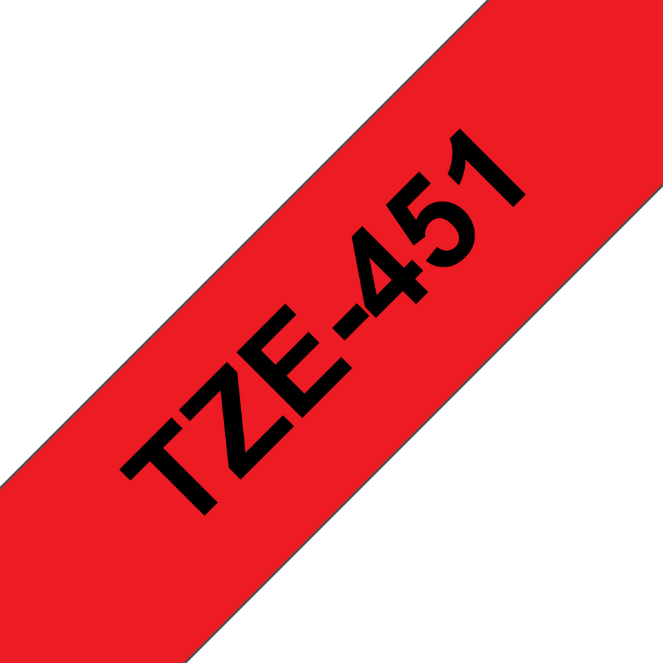 Brother TZE-451 labelprinter-tape Zwart op rood TZ - Afbeelding 2