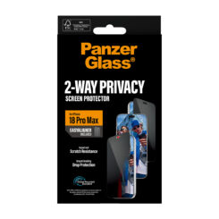 PanzerGlass ® 2-Way Privacy Screen Protector iPhone 2026 Pro Max | Ultra-Wide Fit w. EasyAligner Doorzichtige schermbeschermer 1 stuk(s) - Afbeelding 4