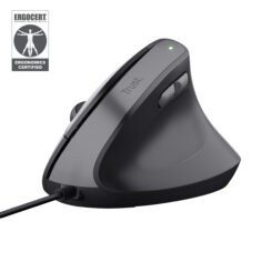 Trust Bayo II Ergonomische bedrade muis – ergonomische muis – rechtshandige muis – USB Type‑A aansluiting – Zwart