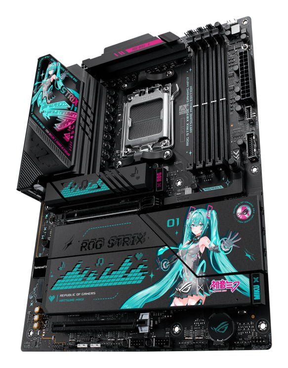 ASUS ROG STRIX X870E-H GAMING WIFI7 HATSUNE MIKU EDITION AMD X870E Socket AM5 ATX - Afbeelding 5