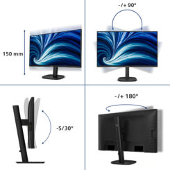 Philips 3000 series 27B2U3601/00 computer monitor 68,6 cm (27") 2560 x 1440 Pixels Quad HD LCD Zwart - Afbeelding 6
