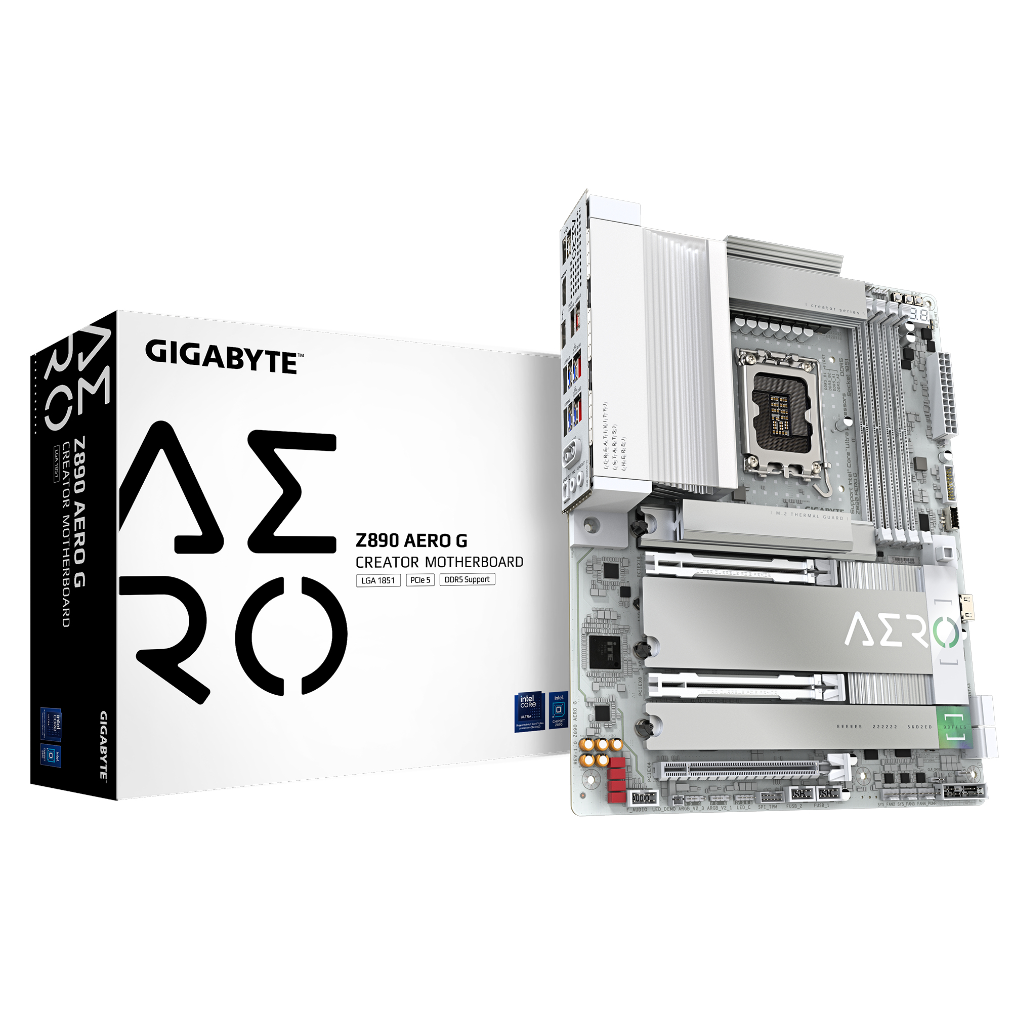 GIGABYTE Z890 AERO G moederbord Intel Z890 Express LGA 1851 (Socket V1) ATX - Afbeelding 2