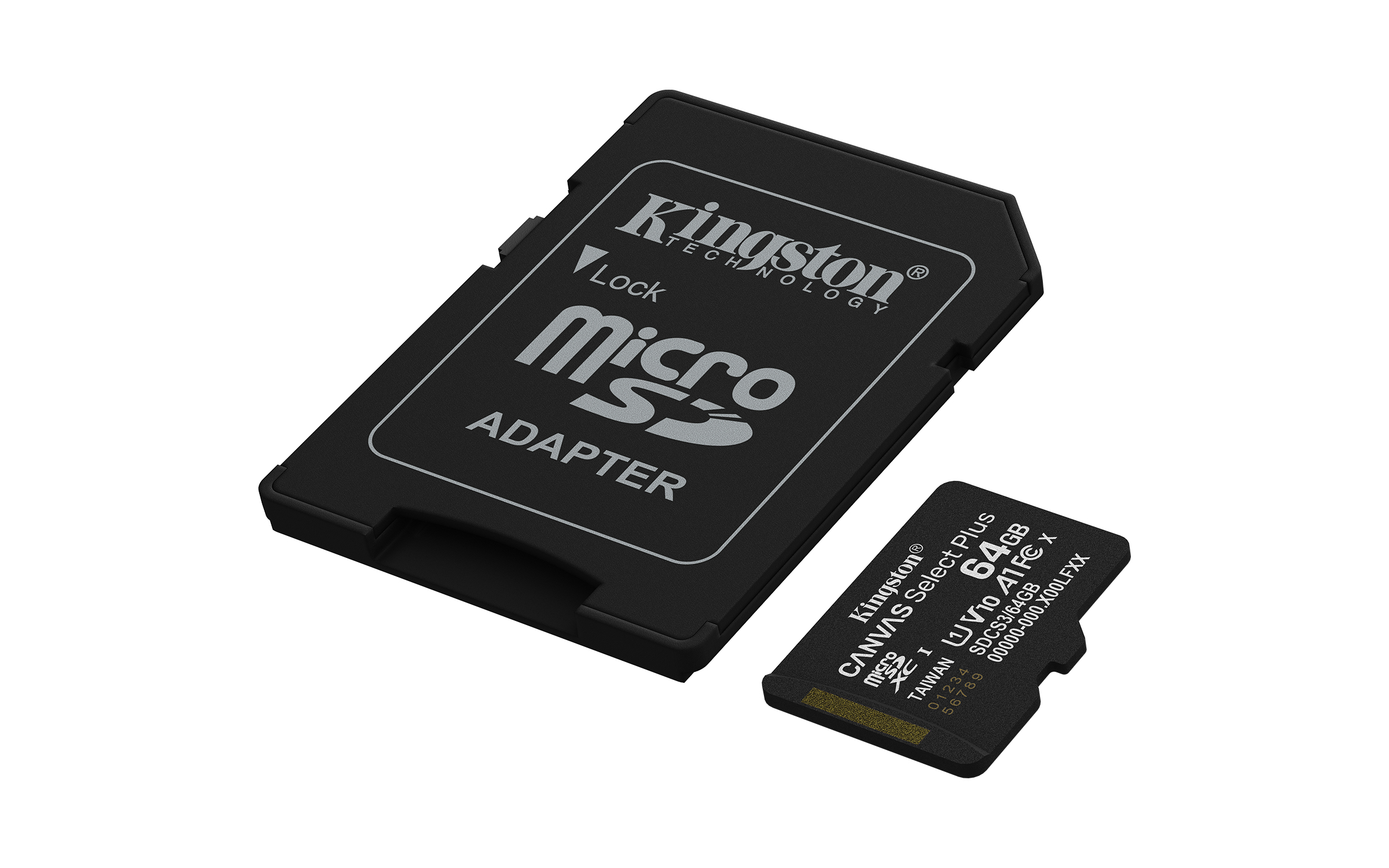 Kingston Technology 64GB microSDXC Canvas Select Plus Gen3 100MB/s A1 kaart + adapter - Afbeelding 3