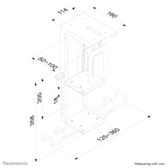 Neomounts CPU-D075BLACK/LK CPU houder - vergrendelbaar - max 10 kg - universeel - Afbeelding 4
