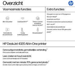 HP DeskJet 4320 Draadloos All-in-One Kleur Printer, Instant Ink - Afbeelding 4