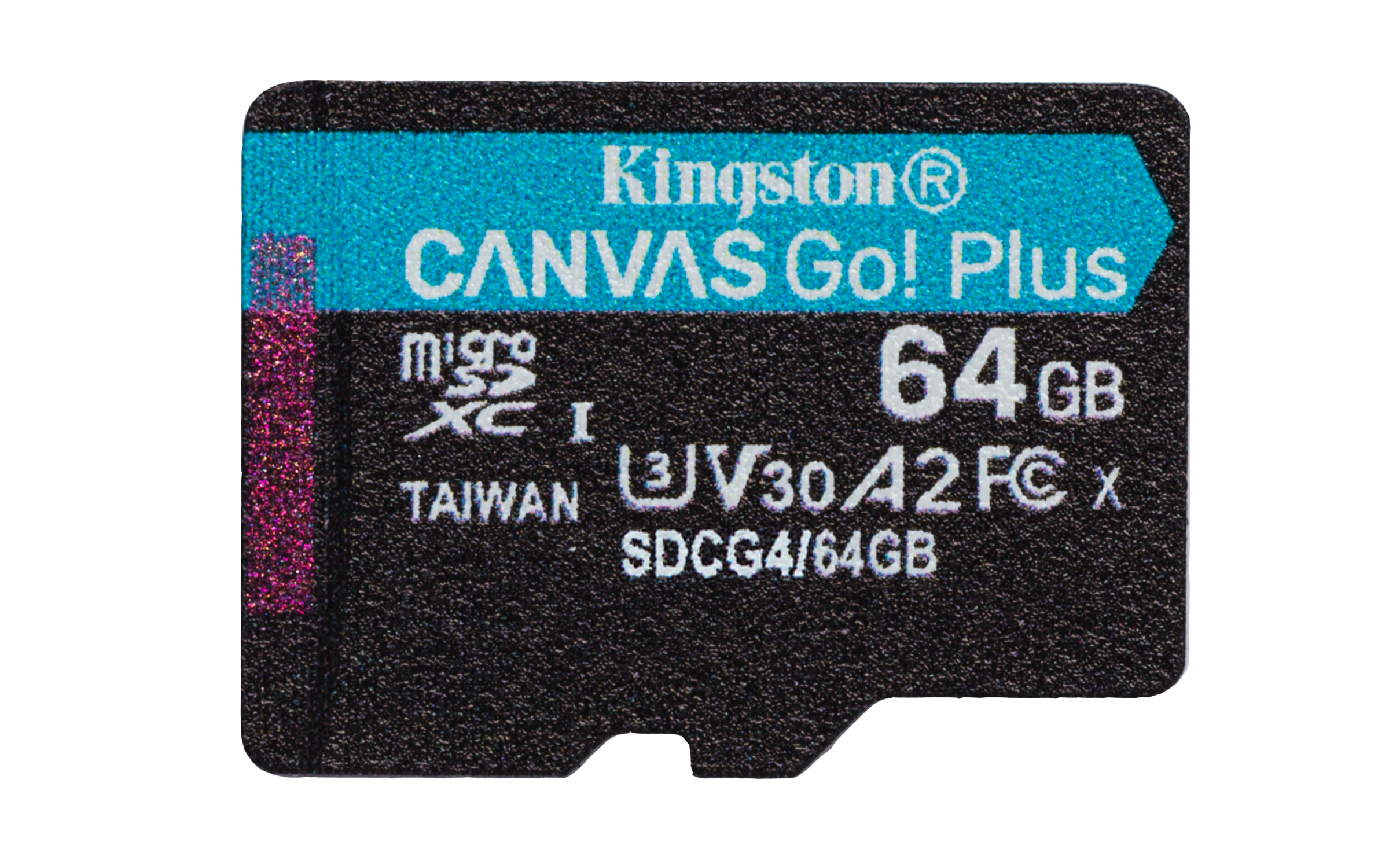 Kingston Technology 64GB microSDXC Canvas Go! Plus Gen4 200MB/s A2 U3 V30 kaart + adapter - Afbeelding 3