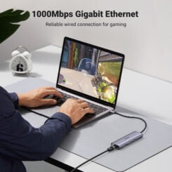 Ugreen USB-C to 2*USB3.0+HDMI+RJ 45+SD&TF+PD port Hub - Afbeelding 6