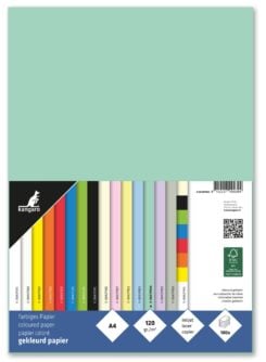 Papier Kangaro A4 120gr Pastel Groen Pak 100 Vel
