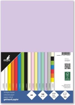 Papier Kangaro A4 120gr Pastel Lila Pak 100 Vel