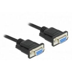 DeLOCK 86608 seriële kabel Zwart 1 m RS-232 Sub-D9
