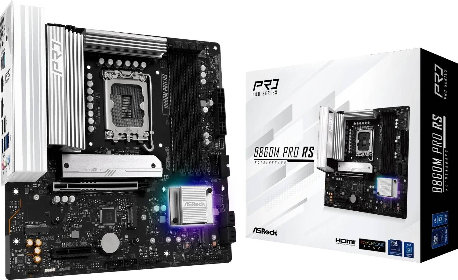 Asrock B860M Pro RS Intel B860 LGA 1851 (Socket V1) micro ATX