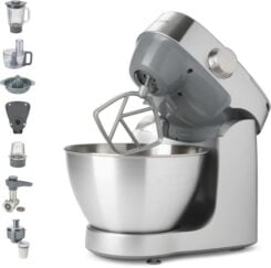 ZILVER - 1000W + PLASTIC BODY + 4.3L KOM + GL. BLENDER + FP + CP + SAPCENTRIFUGE + VLEESMOLEN + WEEGSCHAAL + MULTIMOLEN