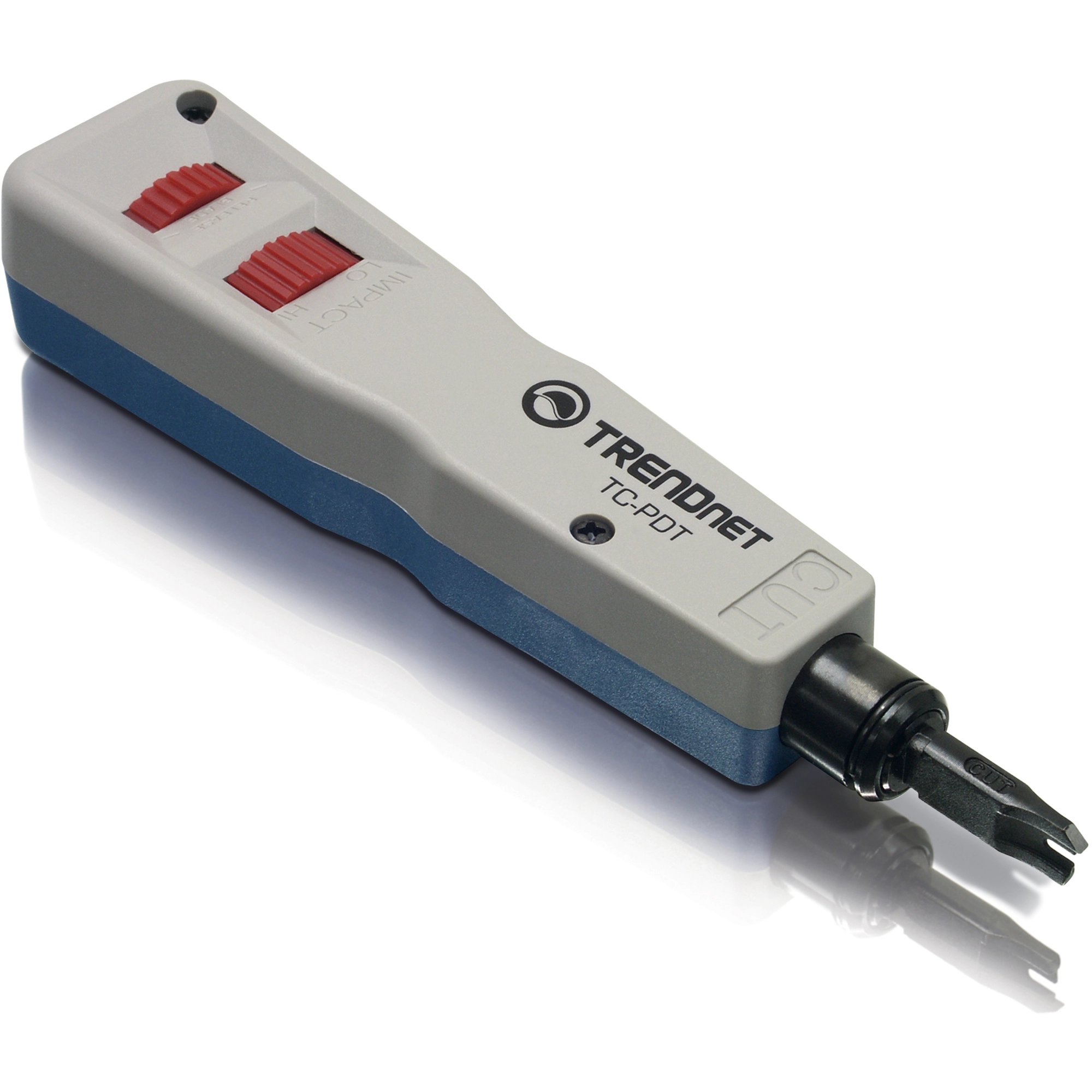 Trendnet TC-PDT Punch Down Tool with 110 and Krone Blade network analyzer Blauw, Wit