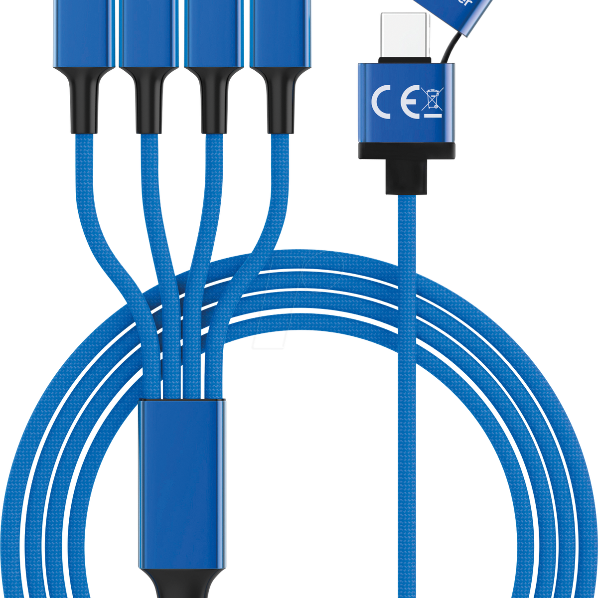 smrter Hydra ELITE 6in1 Nylon-Ladekabel Type USB-C, navyblue retail