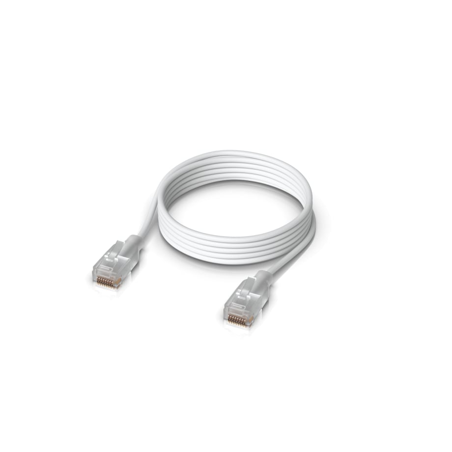 Ubiquiti UACC-Cable-Patch-EL-1M-W netwerkkabel Doorschijnend, Wit Cat6