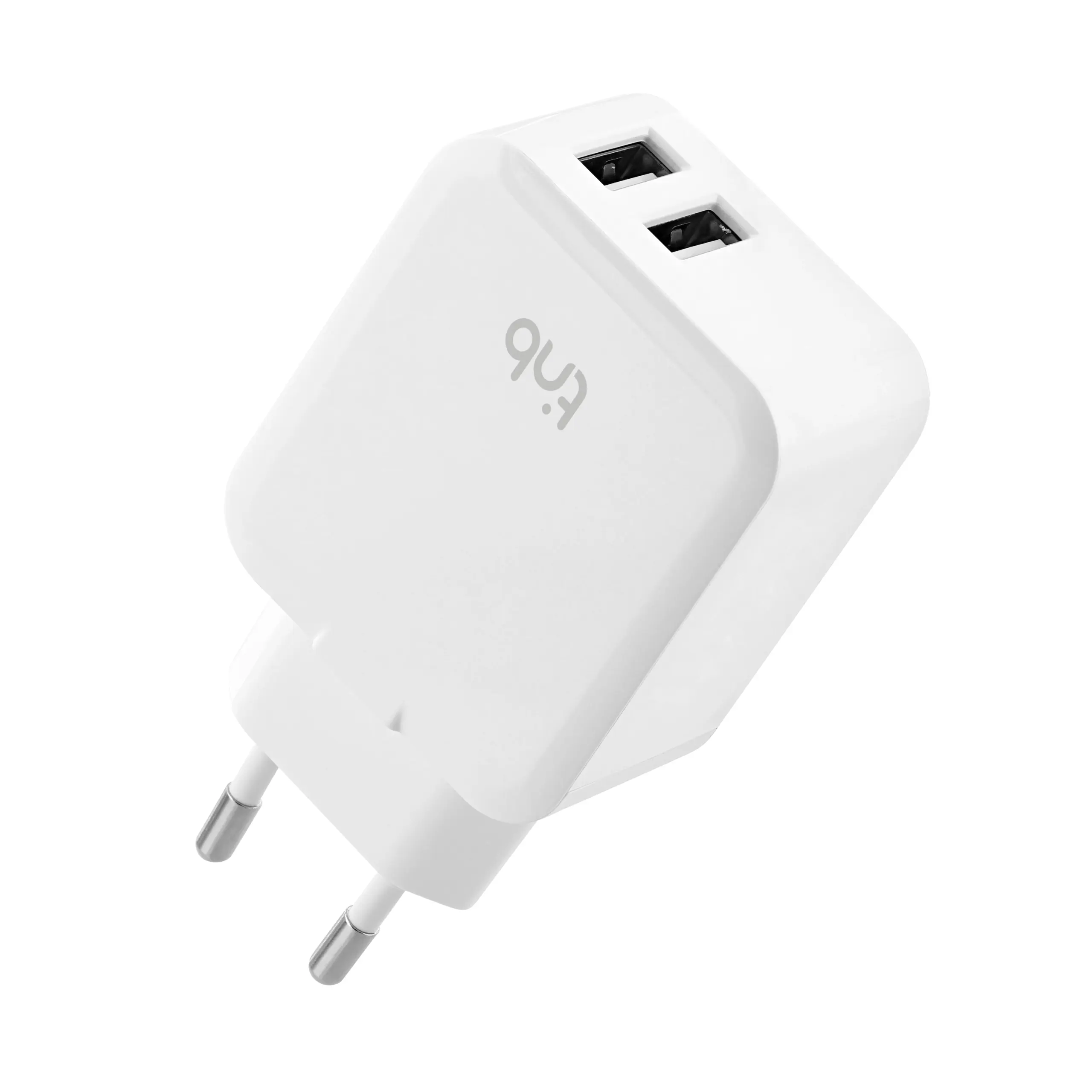 TNB 4.8A Mains 2 USB Charger White
