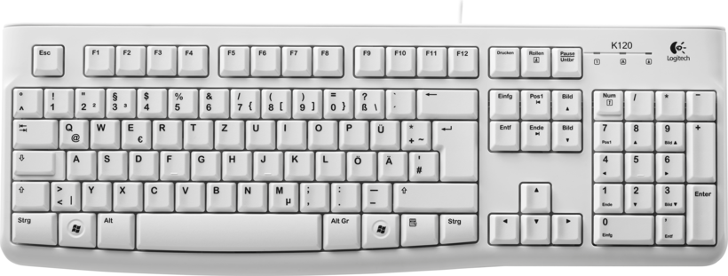 LOGI K120 corded Keyb.white USB OEM